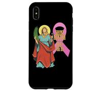 Ruban Saint Agatha Contre Le Cancer du Sein, Patron des infirmières catholiques Coque pour iPhone XS Max
