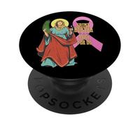 Ruban Saint Agatha Contre Le Cancer du Sein, Patron des infirmières catholiques PopSockets PopGrip Adhésif