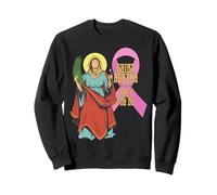 Ruban Saint Agatha Contre Le Cancer du Sein, Patron des infirmières catholiques Sweatshirt