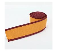 Ruban Sangle en coton Polyester 4M 38mm, sangle de sac à dos for bagages, ruban bricolage, décoration vêtement, biais couture dentelle pour Décoration(YellowRed)