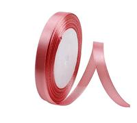 Ruban Satin 10mm x 23m, Pâte de Haricots Ruban Tissu Ruban Cadeau pour Décoration de Mariage, Fête Noël Halloween, Emballage Cadeau, Ballons, Nœuds, Bouquet, Bricolage Art, Couture, DIY Artisanat