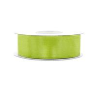 Ruban satin 25mm x 25m rouleau - CHOIX DE COULEURS en 3/6/12/18/25/38/50/75/100mm - grand teint & lavable - Ruban pour nœuds pour Pâques - Ruban cadeau pour emballer décorer bricoler - Vert mai 550