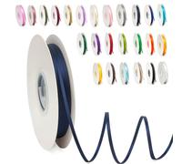 Ruban Satin, 3mm x 91m Ruban de Ballon Bleu Marine en Satin pour Créer des Cartes, Scrapbooks, Emballage Cadeaux Décorations, Fleurs, Boîtes, Marque-places, Gâteaux, Confirmation, Mariage, Noël