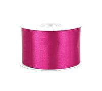 Ruban Satin 50 mm x 25 m - Décoratif Unilatéral pour Mariage, Baptême - 5 cm de Large