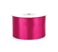 Ruban Satin 50 mm x 25 m - Décoratif Unilatéral pour Mariage, Baptême - 5 cm de Large