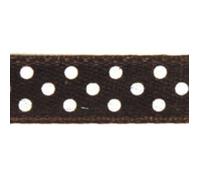 Ruban Satin À Pois Brun Foncé 9,5 Mm 10 M - Rayher