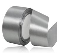 Ruban Satin Argent 40mm,22m Ruban Satin Gris,Ruban Cadeau Emballage,Ruban Noel Ruban Tissu pour Ballon,Couture,Nœuds,Artisanat,Bouquet,Décoration de Mariage,Voitures, anniversaire et emballage cadeau