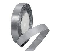 Ruban Satin Argent Fin 15mm,22m Polyester Ruban Satin,Ruban Cadeau Emballage,Ruban Noel Ruban Tissu pour Ballon,Couture,Nœuds,Artisanat,Bouquet,Décoration de Mariage,Voitures,Anniversaire,Gâteau