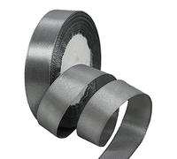 Ruban Satin Argent Fin 20mm,22m Polyester Ruban Satin,Ruban Cadeau Emballage,Ruban Noel Ruban Tissu pour Ballon,Couture,Nœuds,Artisanat,Bouquet,Décoration de Mariage,Voitures,Anniversaire,Gâteau