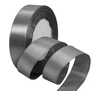 Ruban Satin Argent Fin 25mm,22m Polyester Ruban Satin,Ruban Cadeau Emballage,Ruban Noel Ruban Tissu pour Ballon,Couture,Nœuds,Artisanat,Bouquet,Décoration de Mariage,Voitures,Anniversaire,Gâteau