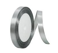 Ruban Satin Argent Fin Polyester - 10mm, 22m Emballage Cadeau, Décoration Mariage, Noël, Balloon, Couture, Nœuds, Artisanat, Bouquet, Voitures, Anniversaire, Gâteau