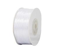 Ruban Satin Blanc Fin 3mm,91m Polyester Ruban Satin,Ruban Cadeau Emballage,Ruban Noel Ruban Tissu pour Ballon,Couture,Nœuds,Artisanat,Bouquet,Décoration de Mariage,Voitures,Anniversaire,Gâteau