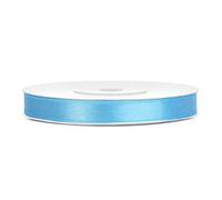 Ruban satin bleu ciel 0.6 cm x 25 m - Bleu - Taille Unique