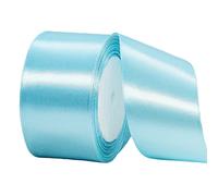 Ruban Satin Bleu Clair Gros 50mm,22m Polyester Ruban Satin,Ruban Cadeau Emballage,Ruban Noel Ruban Tissu pour Couture,Nœuds,Artisanat,Bouquet,Décoration de Mariage,Voitures,Anniversaire,Gâteau