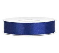 Ruban de satin, ruban cadeau 25 m x 12 mm Bleu foncé