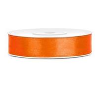 Party Deco Ruban de Satin Ruban Orange 25 m, Largeur 12 mm