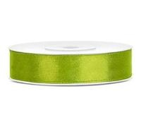 PartyDeco – Ruban de satin vert pistache 12 mm – 25 m