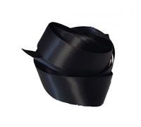 Ruban Satin Double Face 25 mm Coloris noir longueur 6 Mètres