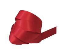 Ruban Satin Double Face 25 mm Coloris rouge longueur 6 Mètres