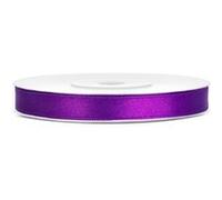 PartyDeco Ruban satin double-face Petamp;D 6 mm x 25 m Violet