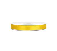 Ruban satin jaune 0.6 cm x 25 m - Jaune - Taille Unique