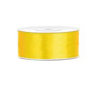 Ruban satin jaune citron 2,5 cm x 25 m - Jaune - Taille Unique