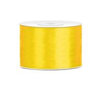 Ruban satin jaune 5 cm x 25 m