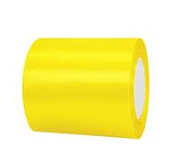 Ruban Satin Jaune Gros 100mm,22m Polyester Ruban Satin,Ruban Cadeau Emballage,Ruban Noel Ruban Tissu pour Couture,Nœuds,Artisanat,Bouquet,Décoration de Mariage,Voitures,Anniversaire,Gâteau