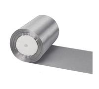 Ruban Satin Large 10cm x 23m, Gris Argent pour Cadeau, Noël, Emballage - Solide Rouleau Satinée pour Artisanat DIY, Fête de Mariage, Saint-Valentin, Anniversaire