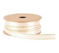 ruban satin liseré or 10mmx5m ivoire - générique 95584 Gris G