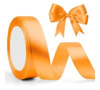 Ruban Satin Orange 20mm X 23m - parfait pour l'emballage cadeau, decoration autumnnelle, anniversaires, Gymnastique, Nol, composition couleurs classe pour accessoires coiffure