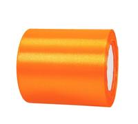 Ruban Satin Orange Gros 100mm,22m Polyester Ruban Satin,Ruban Cadeau Emballage,Ruban Noel Ruban Tissu pour Couture,Nœuds,Artisanat,Bouquet,Décoration de Mariage,Voitures,Anniversaire,Gâteau