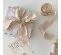 Ruban satin plissé de 4 cm, ruban élastique de haute qualité pour l'emballage des gâteaux, cadeaux, fleurs, artisanat pour la Fête des Mères, la Saint-Valentin, le Festival des déesses Taille Unique,3