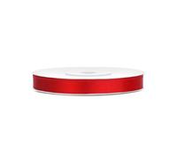 Ruban satin rouge 0.6 cm x 25 m - Rouge
