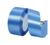 Ruban Satin Rouleau de rubans de satin 6/10/15/20/25/40/50 mm, 25 mètres, for décoration de mariage, de fête de Noël, nœud artisanal, emballage de cartes(Diamond blue,Ribbon 6mm)