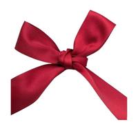 Ruban Satin Ruban de satin de coton fait main, 38 mm, 3,8 cm, accessoires for nœuds, ruban mat, 9,1 m(Burgundy)