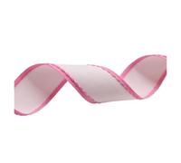 Ruban Satin Ruban de satin gros-grain imprimé de 1 yard (1''25 mm) for décoration de fête de mariage, de Noël, fait à la main(Pink)