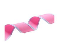 Ruban Satin Ruban de satin gros-grain imprimé de 1 yard (1''25 mm) for décoration de fête de mariage, de Noël, fait à la main(Rose)