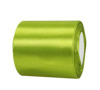 Ruban Satin Vert Armée Gros 100mm,22m Polyester Ruban Satin,Ruban Cadeau Emballage,Ruban Noel Ruban Tissu pour Couture,Nœuds,Artisanat,Bouquet,Décoration de Mariage,Voitures,Anniversaire,Gâteau