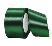 Ruban Satin Vert Foncé Gros 50mm,22m Polyester Ruban Satin,Ruban Cadeau Emballage,Ruban Noel Ruban Tissu pour Couture,Nœuds,Artisanat,Bouquet,Décoration de Mariage,Voitures,Anniversaire,Gâteau