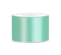 PartyDeco Ruban en satin pour décoration Vert menthe 5 cm x 25 m Taille unique