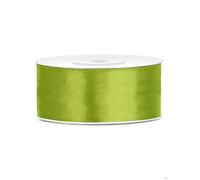 Ruban satin vert pomme 2,5 cm x 25 m - Vert