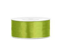 Ruban satin vert pomme 2,5 cm x 25 m - Vert