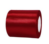 Ruban Satin Vin Rouge Gros 100mm,22m Polyester Ruban Satin,Ruban Cadeau Emballage,Ruban Noel Ruban Tissu pour Couture,Nœuds,Artisanat,Bouquet,Décoration de Mariage,Voitures,Anniversaire,Gâteau