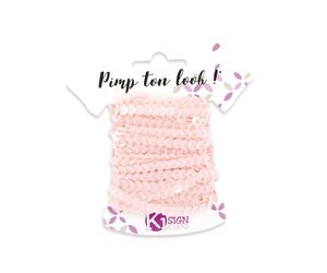 Ruban Sequins Chamalow 6m Largeur 6 Mm