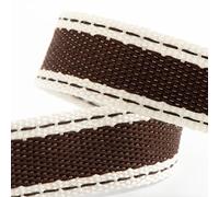 Ruban sergé de coton 15 mm x 10 m - Chocolat foncé