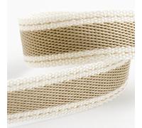 Ruban sergé de coton 15 mm x 10 m - Naturel