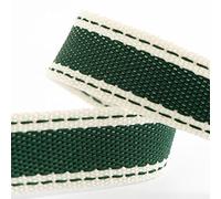 Ruban sergé de coton 15 mm x 10 m - Vert bouteille