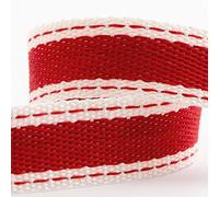 Ruban sergé de coton rouge 15 mm x 10 m