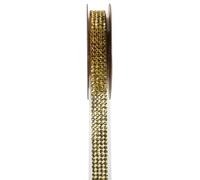 Ruban décoratif "Strass Sticker" 15mm x 1m - Ruban strass Bonbonnière cadeau ruban de décoration 5267 doré